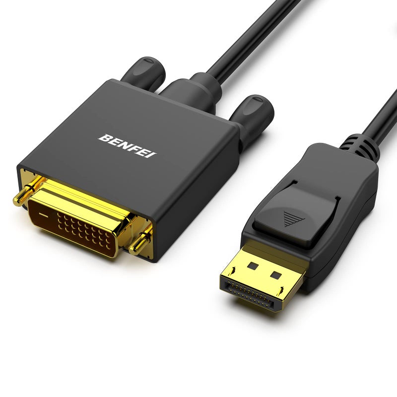 BENFEI DisplayPort to DVI 6 Feet Cable, DisplayPort to DVI Adapter Male to Male Gold-Plated Cord Cable for Lenovo, Dell, HP and Other Brand - Image 1
